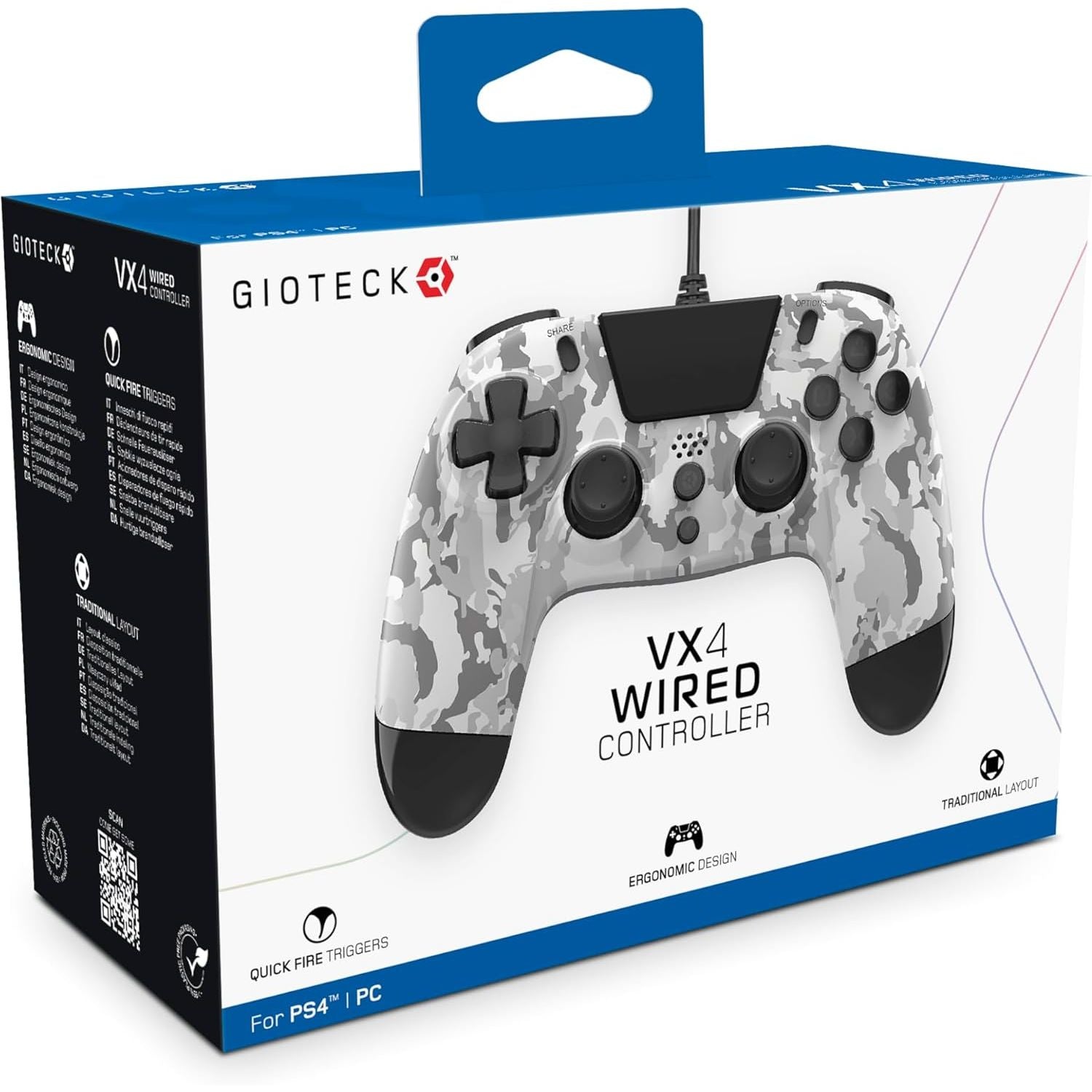 Buy Gadcet Chadwell Heath,Gioteck VX4 Wired Controller for PlayStation 4 PS4 - Light Camo - Gadcet UK | UK | London | Scotland | Wales| Near Me | Cheap | Pay In 3 | Home Game Console Controllers